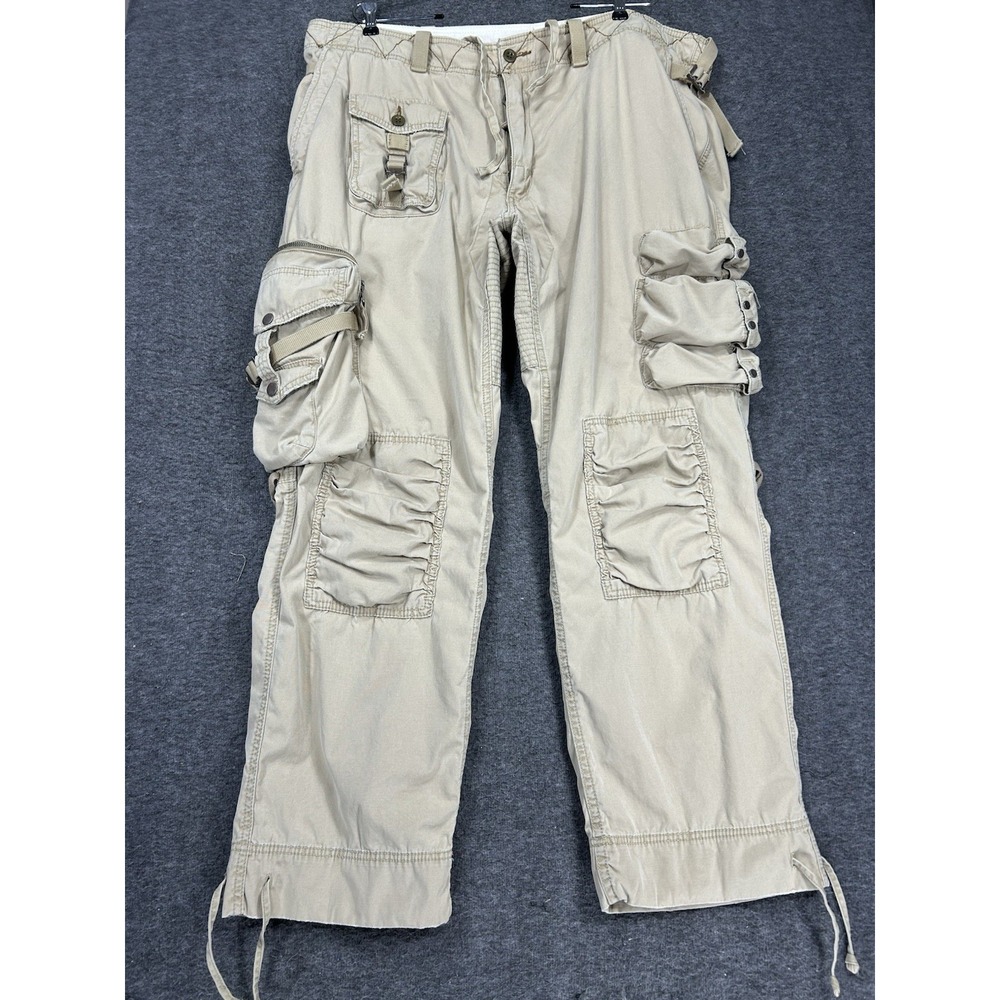 Vintage Polo Ralph Lauren Pants Mens 42x30 Paratrooper Cargo Military Baggy Y2K